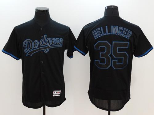 Dodgers #35 Cody Bellinger Black Fashion Stitched MLB Jersey - Click Image to Close